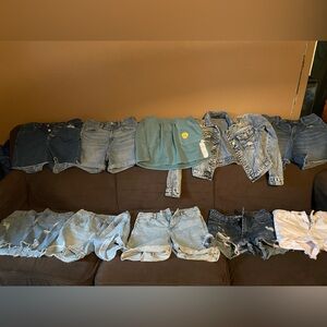 Girls 10/12 Denim Shorts/skirts/denim Jean jacket Collection Make an OFFER